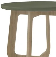 Mesa Centro Redonda 59cm Para Sala MDF Rexxar Menta/Carvalho A09 - Mpo