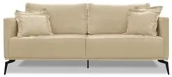Sofá 2 Lugares 160cm Pés de Metal Vecchia S06 Linho Dourado - Mpozenat