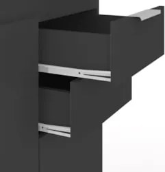 Armário de Cozinha CP01 Com Pia 150cm Pérola Z34 Preto      - Mpozenat