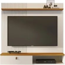 Painel TV 55 Pol e Bancada Suspensa Talyn Z10 Off/Cinamomo - Mpozenato