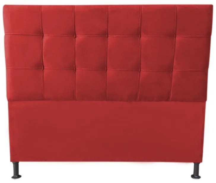 Cabeceira Cama Box Solteiro 90cm Maya Suede Vermelho - Sheep Estofados - Vermelho