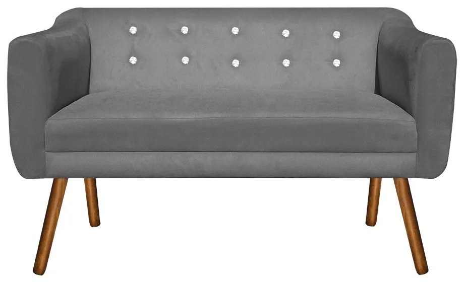 NAMORADEIRA JULIA 2 LUGARES SUEDE GRAFIT