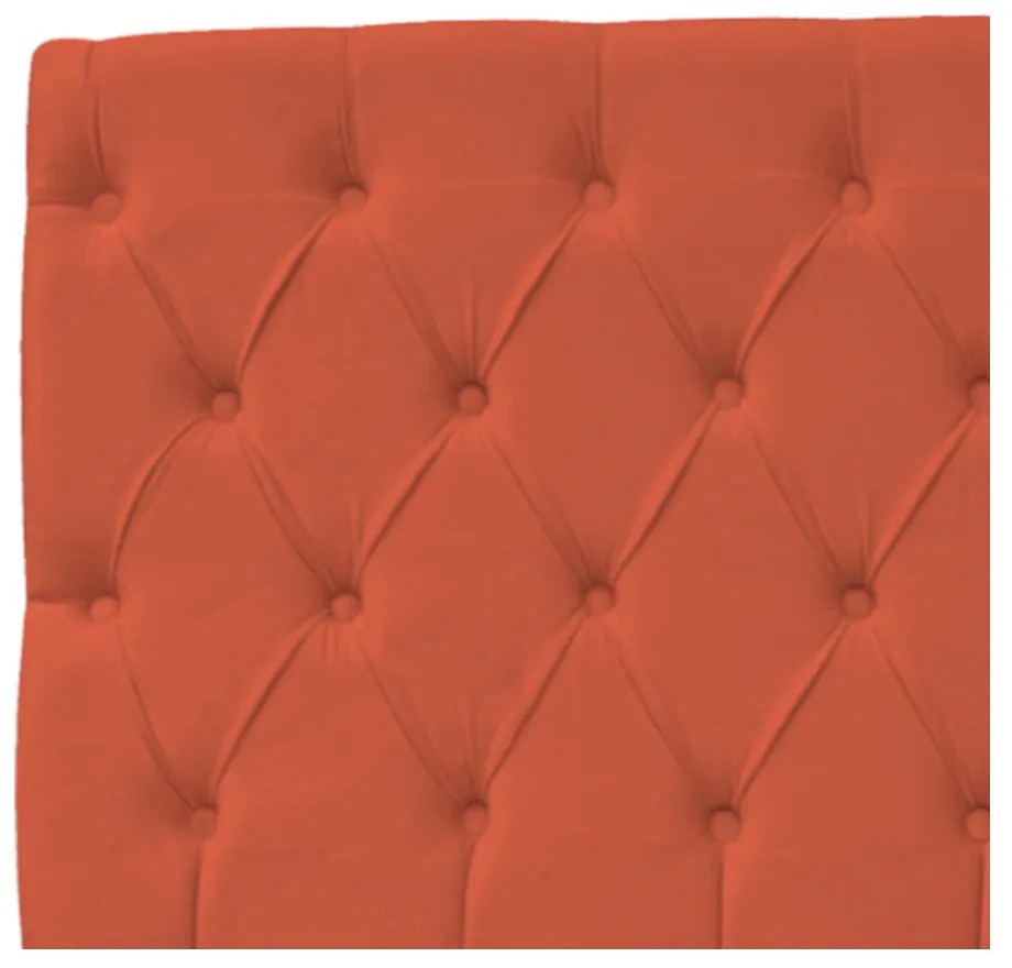 Cabeceira Estofada Liverpool 160 cm Queen Size Suede Terracota - ADJ Decor