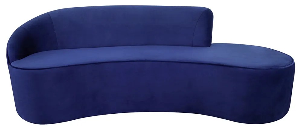Sofá 3 Lugares Eros D07 Curvo 210cm Braço Esquerdo Veludo Royal - D'Rossi