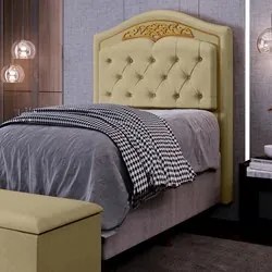 Cabeceira Cama Box Solteiro 90cm com Tachas Imperial J02 Linho Areia -