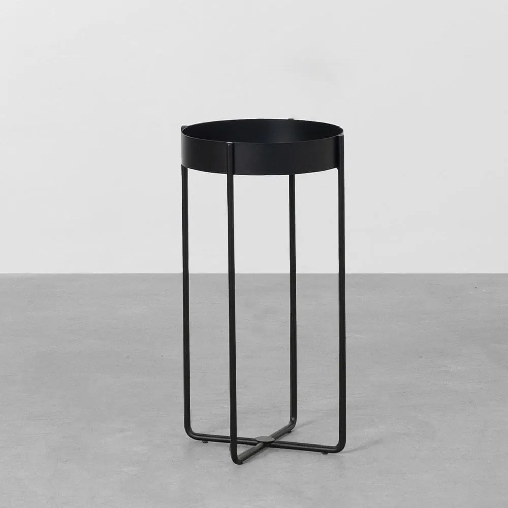Mesa Lateral Cora Preto - 30cm