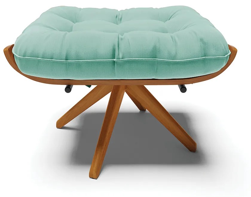 Puff Giratório Costela Suede Base de Madeira MA30 M11 - D'Rossi - Azul Marinho