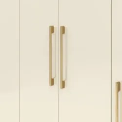Guarda Roupa Casal 223cm 6 Portas Rick Nature/Champanhe V02 - Mpozenat