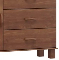 Cômoda Para Quarto 118cm 1 Porta 3 Gavetas Renzo Imbuia F07 - Mpozenat