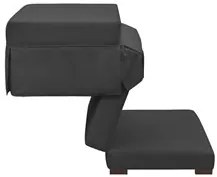 Puff Cama Solteiro Lúcia Suede D05 Cinza Escuro - Mpozenato