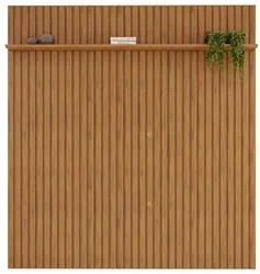 Painel para TV 75 Polegadas Ripado 223x240cm Pratisk D04 Freijó - Mpoz