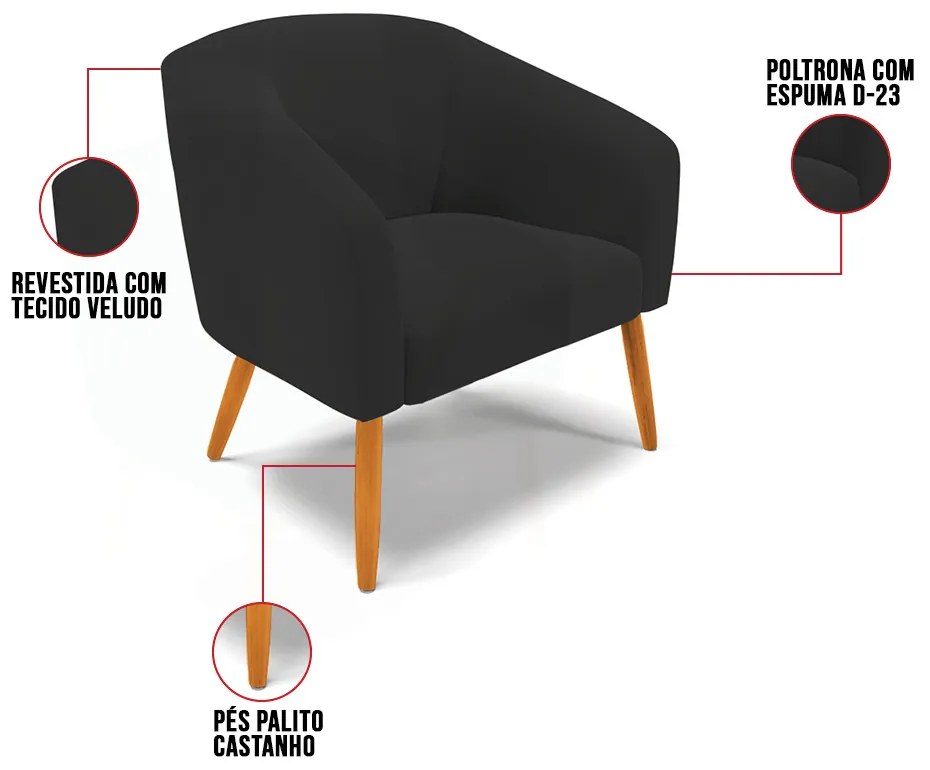 Cadeira Sala de Jantar Pé Palito Castanho Stella Sintético PU D03 - D'Rossi - Amendoa e Verde Pistache