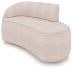 Sofá 2 Lugares Para Sala 140cm Orgânico Wendi Boucle Rose I01 - Mpoze