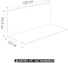 Tampo e Painel Para Balcão 120cm MDP Minsk Z06 Travertino - Mpozenato