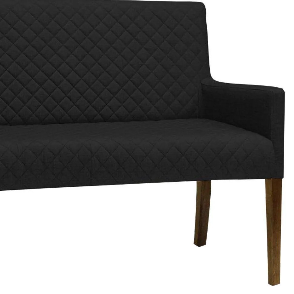 Poltrona 2 Lugares Liverpool Tressê PU Sintético Preto G15 - Gran Belo