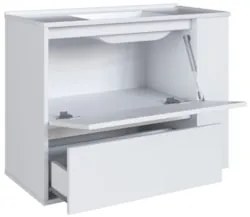 Gabinete de Banheiro 80cm com Lavatório 1 Porta Zeus Branco F10 - Mpo