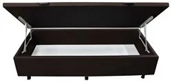 Base Box Baú para Cama Solteiro 88x188cm Liz S05 Sintético Marrom - Mp