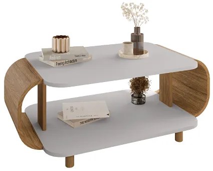 Mesa De Centro Floripa Off White/Cinamomo - Bechara Móveis