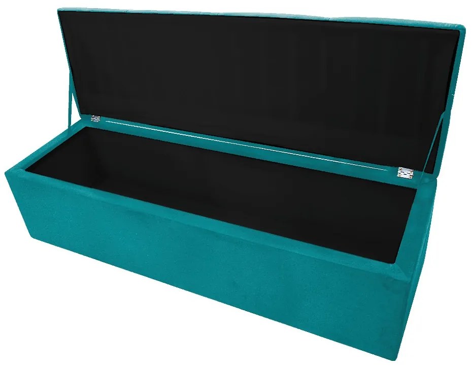 Calçadeira Munique 195 cm King Size Suede Azul Turquesa - ADJ Decor