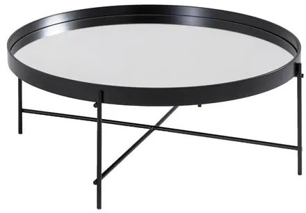 Mesa Centro Volpi Baixa Preta Espelho 78,50 cm (LARG) - 41619 Sun House