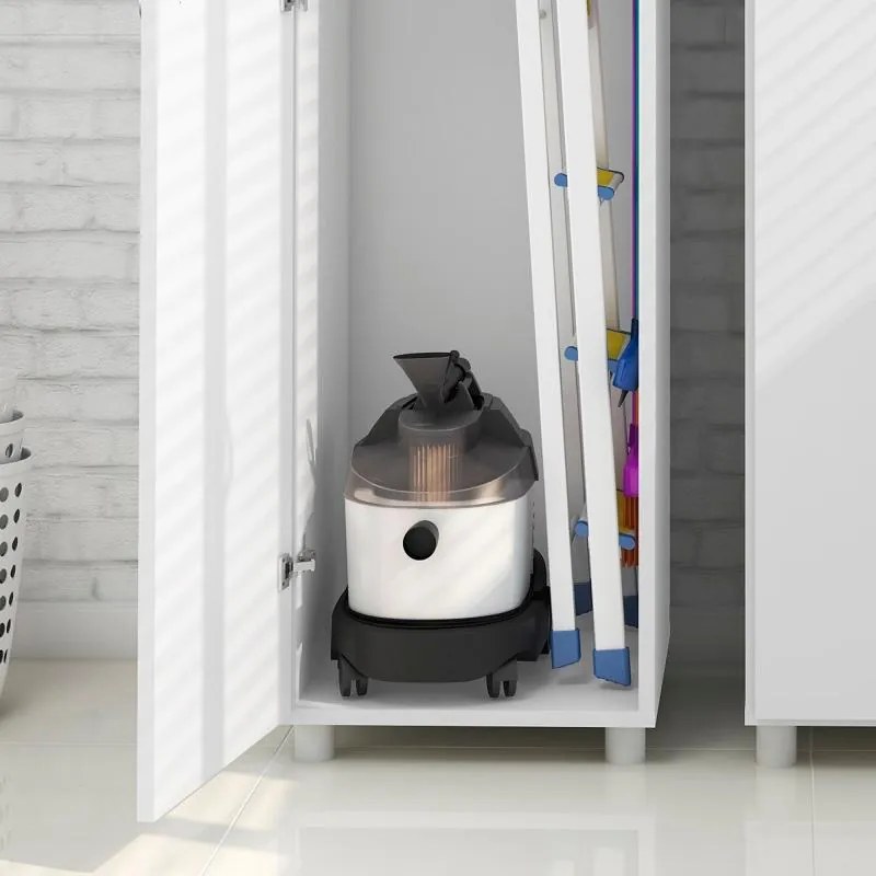 Armário Multiuso 1 porta Lavanderia AM3107 Branco
