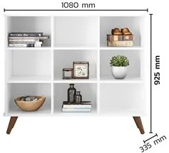 Nicho Organizador Multifuncional Pés Retrô Cube Q01 Branco - Mpozenato