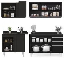 Armário de Cozinha Modulado de Canto Direito 4 Peças CP38 Balcão com T