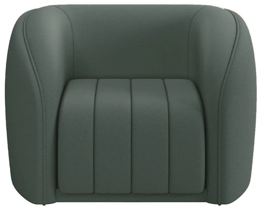 Poltrona Decorativa Sala de Estar Adam Veludo Cinza G45 - Gran Belo
