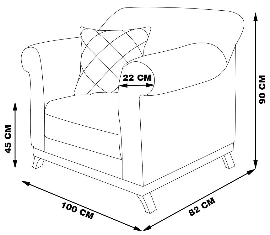 Kit 2 Poltronas Decorativas com 2 Almofadas Armstrong Veludo Rosa G63 - Gran Belo