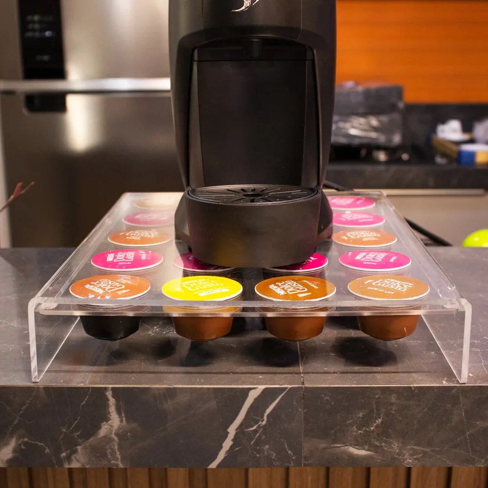 Porta Cápsula de Café com Gaveta Acrílico C03 - D'Rossi