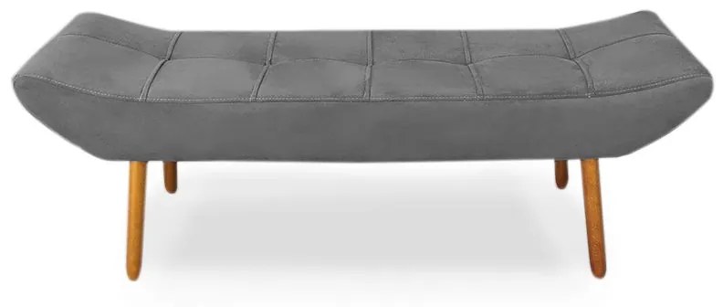 Cabeceira com Calçadeira Casal 140cm Maya Suede Cinza - Sheep Estofados - Cinza