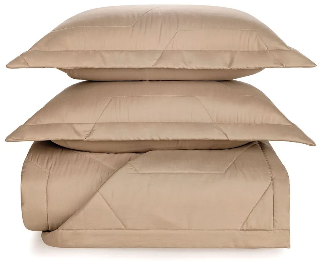 Colcha Trussardi C/ 2 Porta Travesseiros Palazzi - Nocciola - King  King