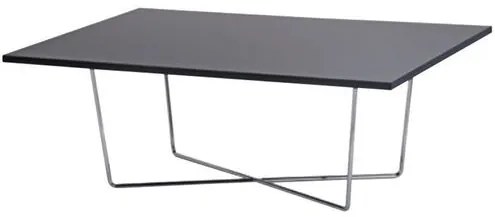 Mesa Centro Breno Tampo MDF Preto Base Cromada 1,00 MT (LARG) - 41255 Sun House