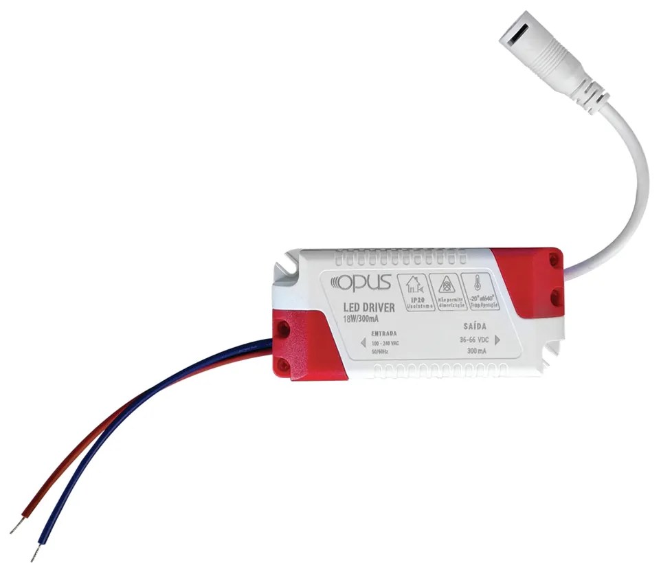 Luminária De Embutir Redondo 18W 6500K Led Bivolt Ø22X2,5Cm Downlight... (Branco)