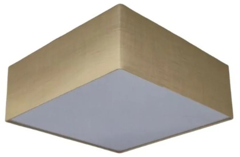Plafon Quadrado Md-3050 Cúpula em Tecido 40x40X12cm Palha - Bivolt