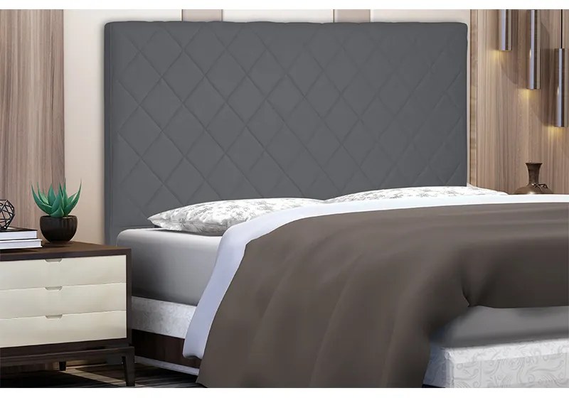 Cabeceira Cama Box Casal Queen 160cm Esmeralda Suede Cinza - Sheep Estofados - Cinza
