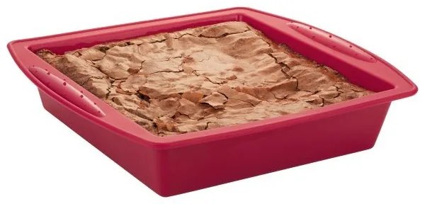 Assadeira de Silicone Quadrada - Vermelha