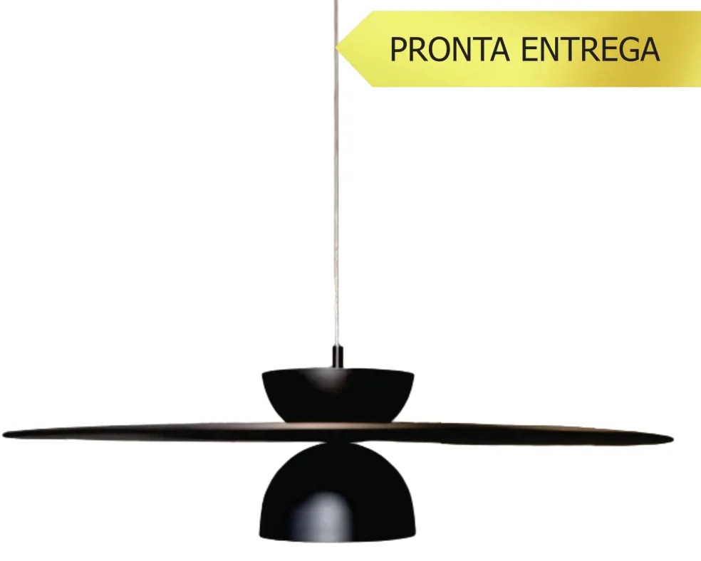 Pendente Bullet Clean Redondo Ø48X15Cm Disco Plano Alumínio 01Xmr11 -... (BRANCO)