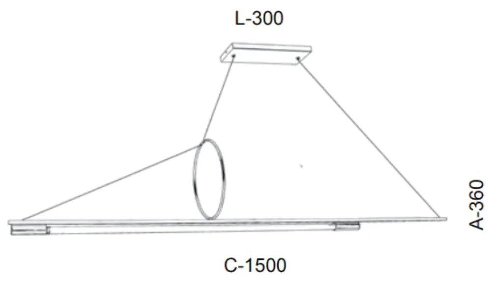 Pendente Retangular Para Tubular T8 60Cm 110X26X31Cm |Old Artisan Pd-5... (DOURADO FOSCO)