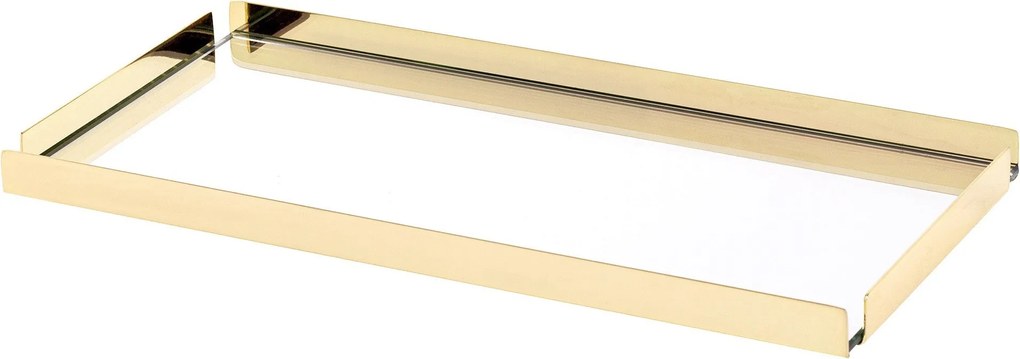 Bandeja Shefield Plate C/ Espelho Dourada - P  P