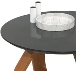 Mesa de Centro com Pés de Madeira Kit 2 Samba Preto E05 - Mpozenato