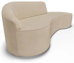 Sofá Living  2 Lugares 180cm Braço Esquerdo Mozart D06 Linho Bege Escu