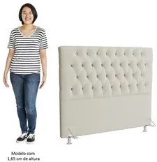 Cabeceira Casal Cama Box 140cm Cristal C16 Boucle Bege - Mpozenato
