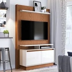 Estante Home Theater Para TV Até 60 Pol. Twin I04 Freijó/Off White - M