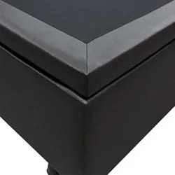 Base Box Baú para Cama Viúva 128x188cm Liz S05 Sintético Preto - Mpoze