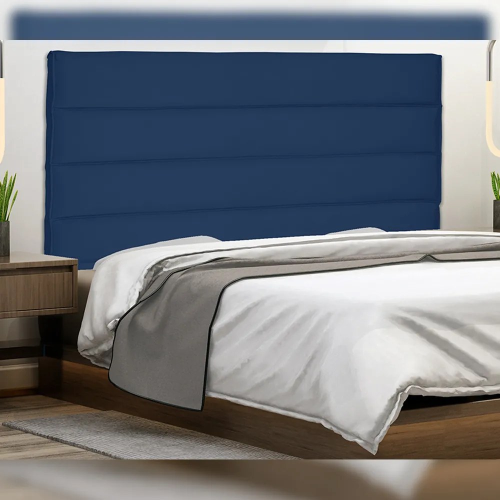 Cabeceira Decorativa 1,40M Guess Suede Azul Marinho G63 - Gran Belo