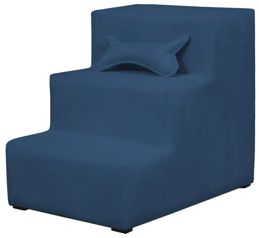 Escada Pet 3 Degraus Almofadada Suede Várias Cores - Azul Tiffany