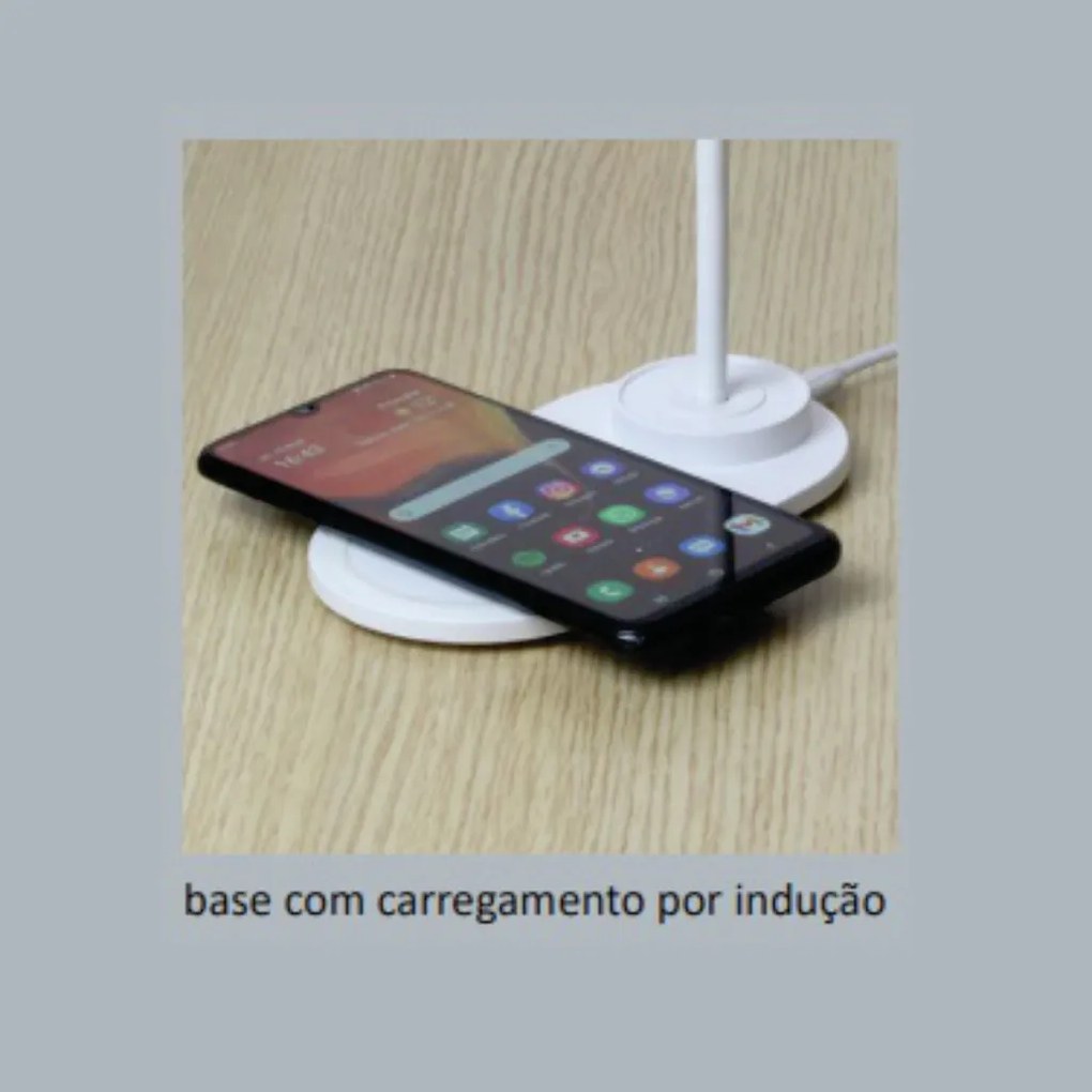 Luminaria De Mesa Full Branca 8,5X16X23Cm Led 3W Multicolor Bivolt | S... (Branco)