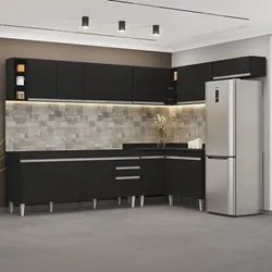 Armário de Cozinha Modulado de Canto 8 Peças CP25 Balcão sem Tampo Pre