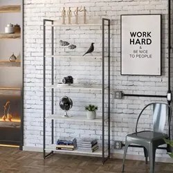 Estante Livreiro Dynamica Industrial 80cm 5 Prateleiras C08 Snow - Mpo
